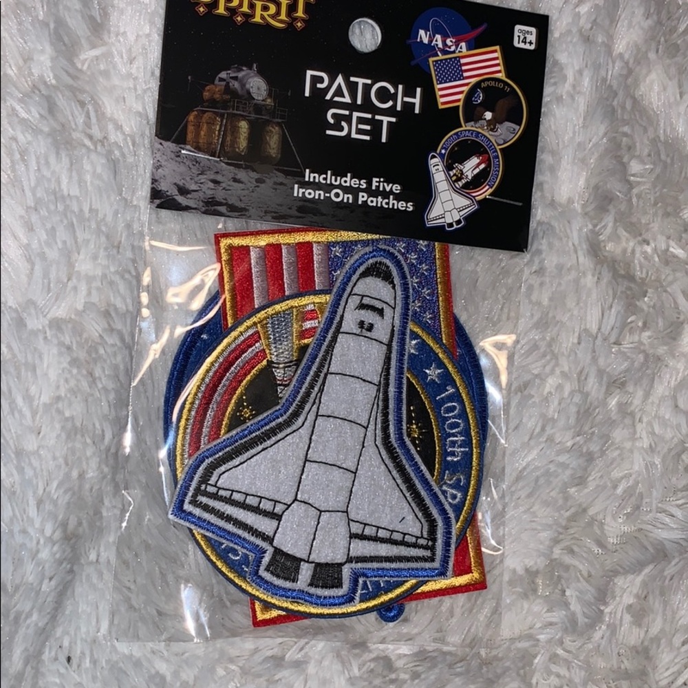 NASA PATCH SET of 5 IRON-ON PATCHES